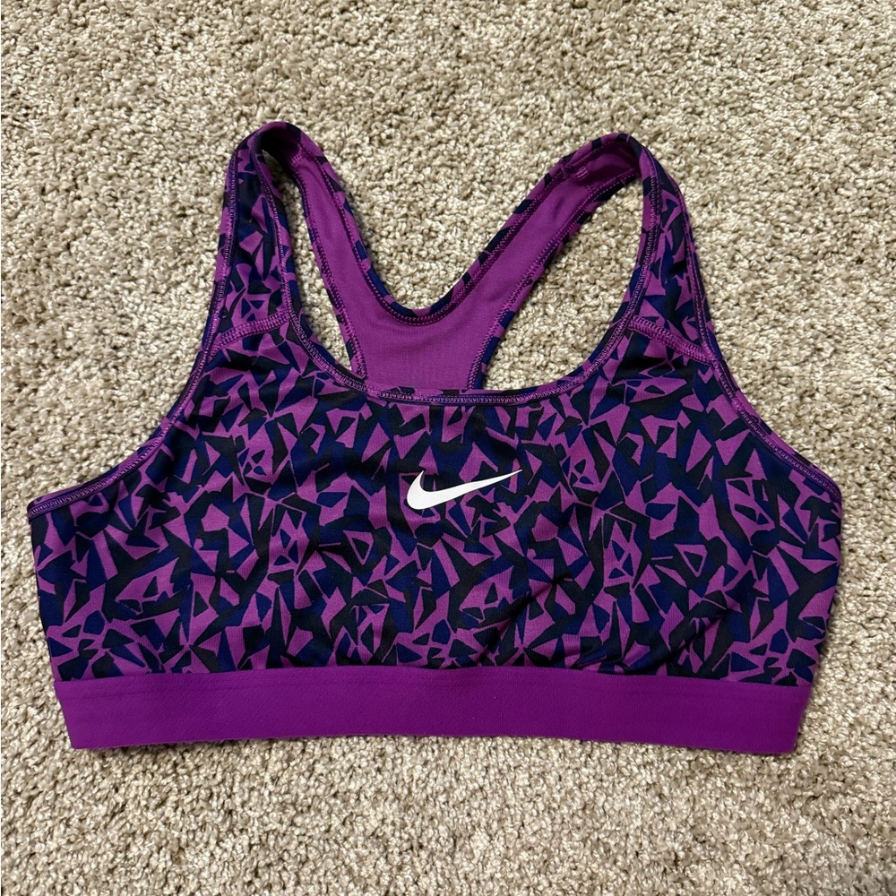 Nike Women's Geometric Purple Sports Bra